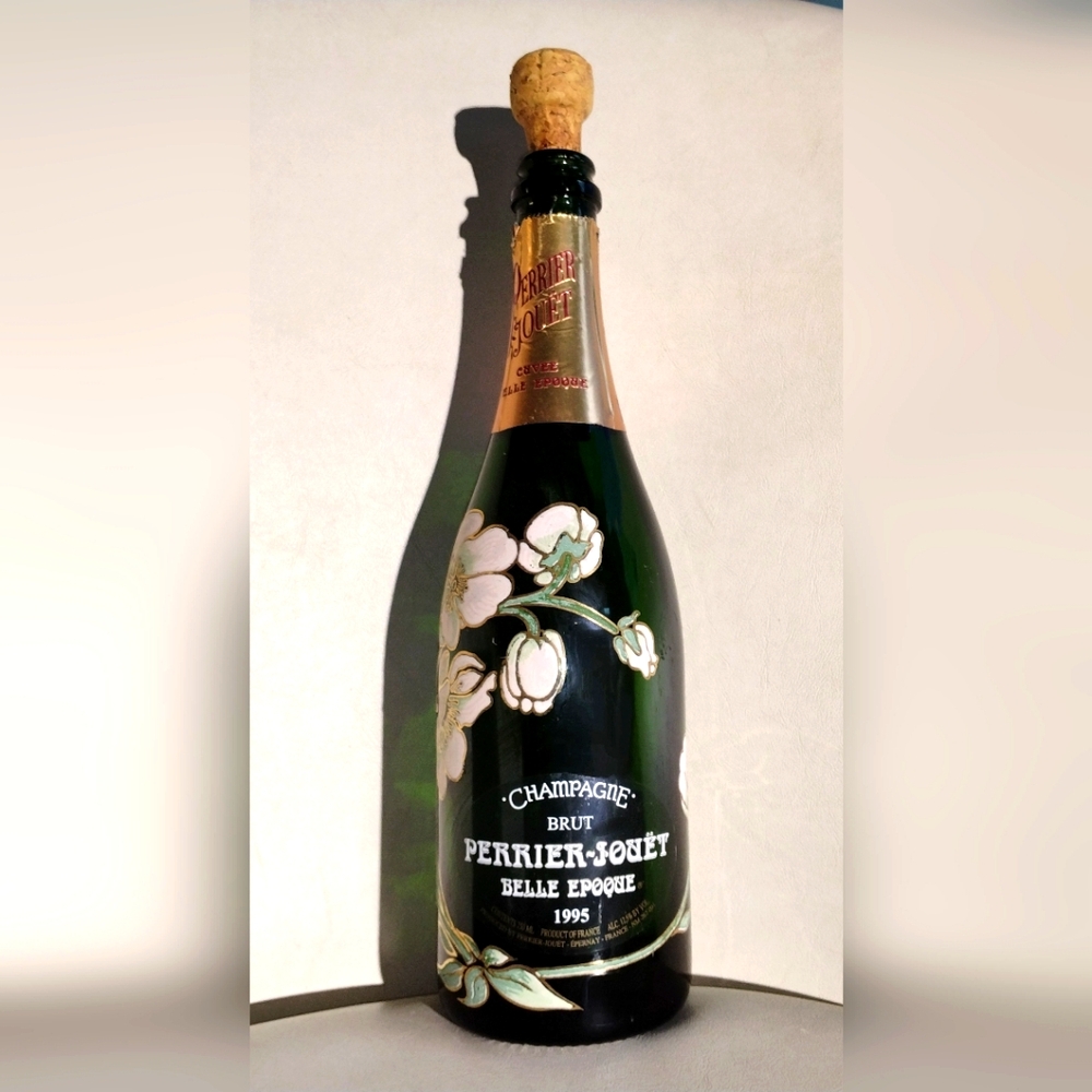 Vintage 1995 Perrier Jouet Belle Epoque Champagne Empty Display Bottle with cork